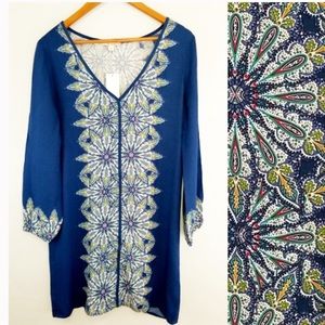 Long sleeve shift dress